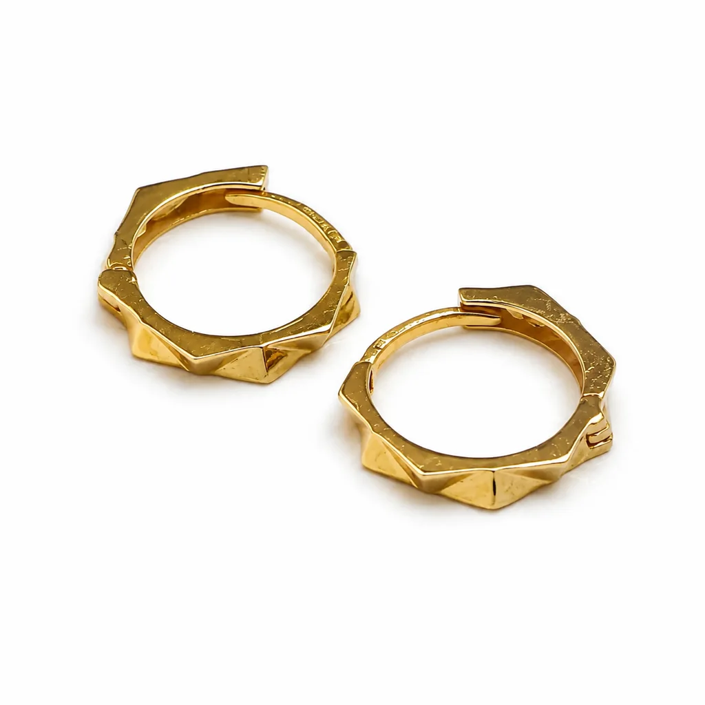 گوشواره کلیپسی اوریگامی Origami clip earrings