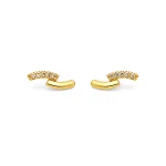 Gemstone fish stud earrings