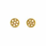 Delicate circle earrings with gemstones