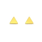 Feather Triangle Stud Earrings