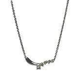 White semi-circular semi-precious stone necklace