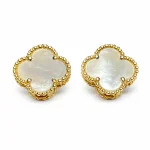 Vancliffe White Shell Clip-On Earrings