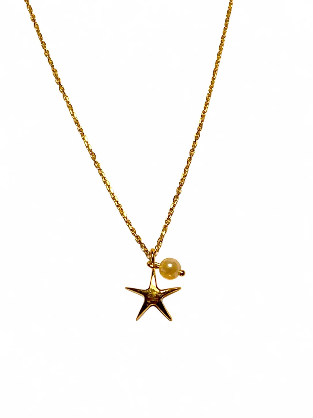 اویز با زنجیر ستاره ومروارید Pendant with star and pearl chain