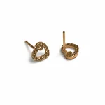 Heart stud earrings