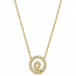 Gemstone spiral ring necklace