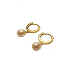 Cultured pearl clip earrings