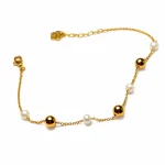 Ball and pearl bracelet