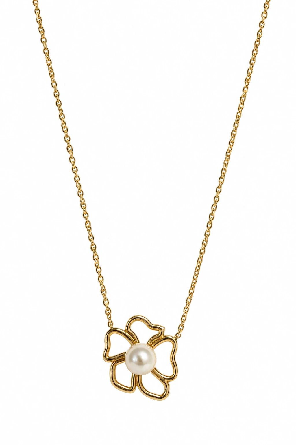 گردنبند شبدر ومروارید Clover and pearl necklace