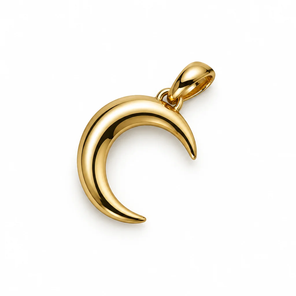 اویز تک هلال ماه جدید Single New Moon Crescent Pendant