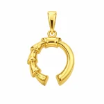 Single-point half-head horseshoe pendant